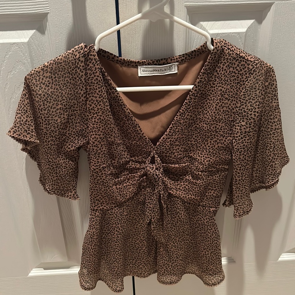 Cheetah Abercrombie blouse